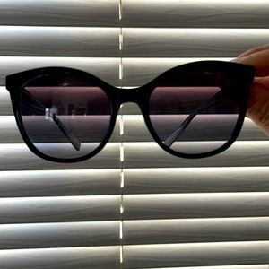 Armani Exchange, black, cat eye sunglasses.